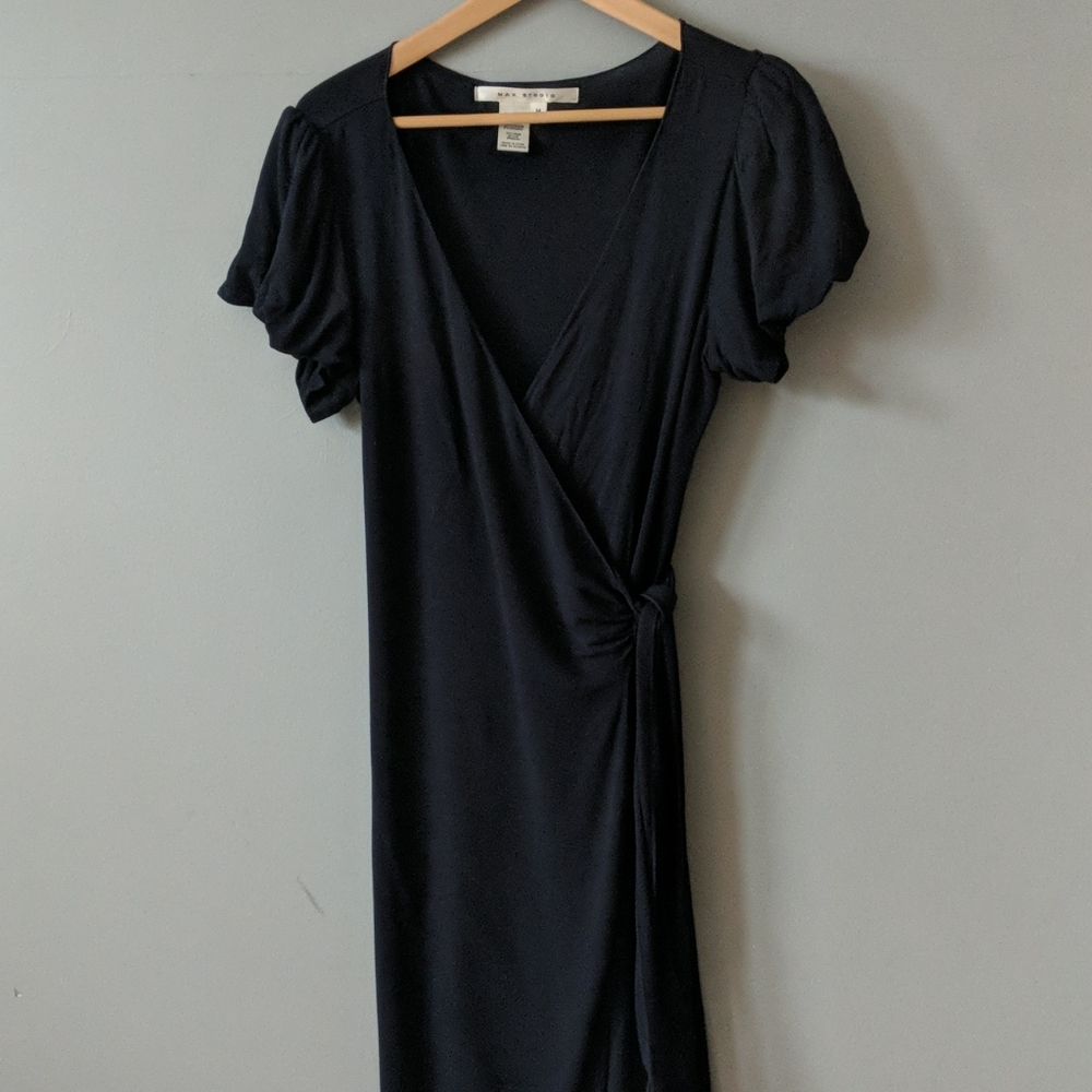 Navy Max Studio Wrap Dress